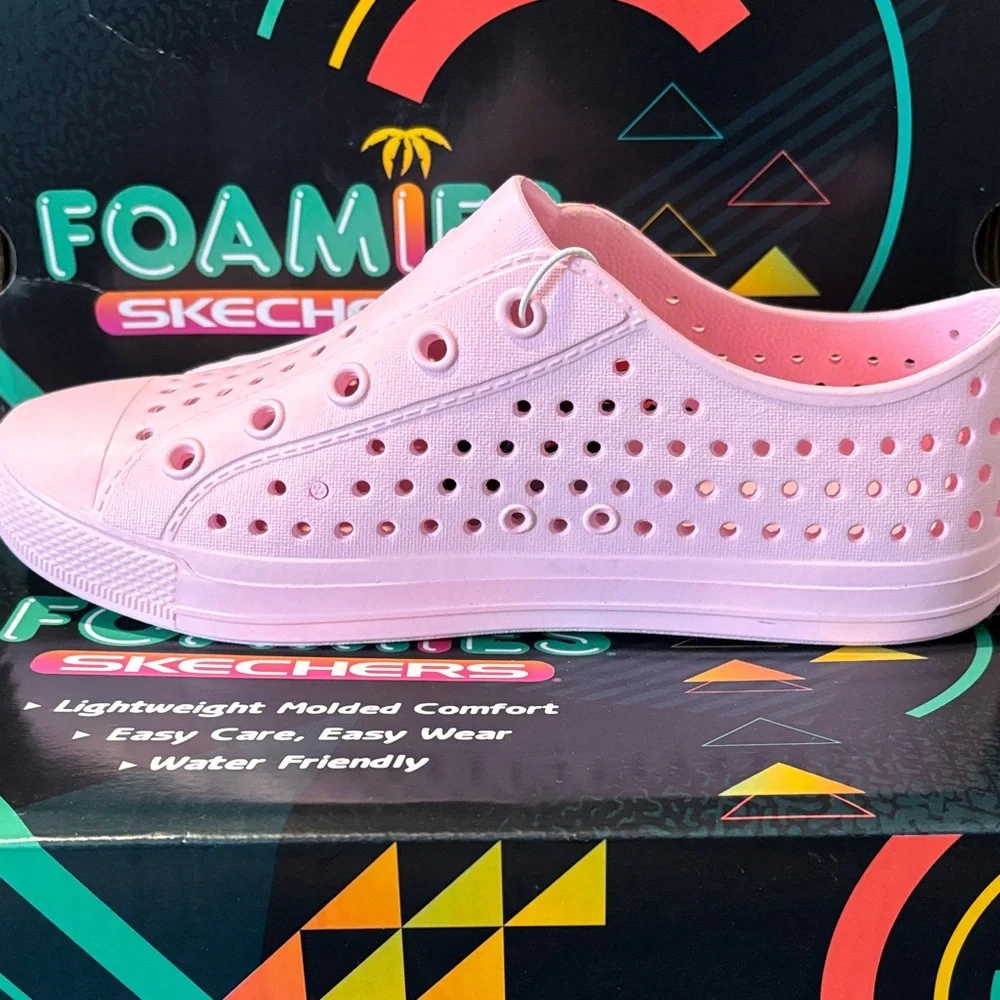 Skechers Kids Pink Guzman Lite Foamies Sneakers Shore Splash Size 3 kids - Picture 2 of 6